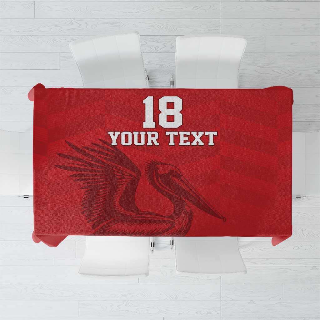 Custom Sint Maarten Football Red Version Tablecloth Go Champion