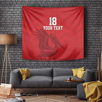 Custom Sint Maarten Football Red Version Tapestry Go Champion