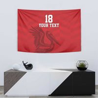 Custom Sint Maarten Football Red Version Tapestry Go Champion