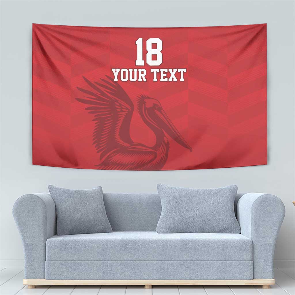 Custom Sint Maarten Football Red Version Tapestry Go Champion