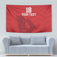 Custom Sint Maarten Football Red Version Tapestry Go Champion