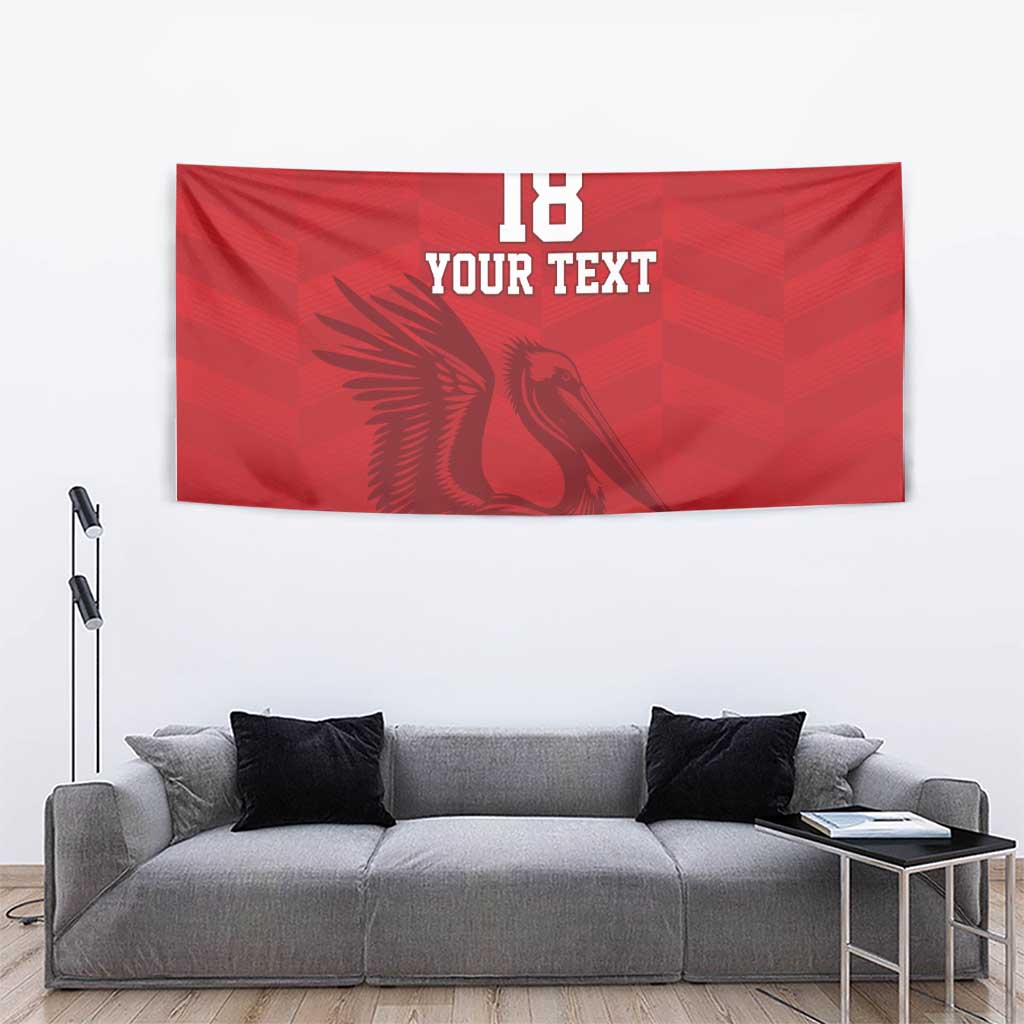 Custom Sint Maarten Football Red Version Tapestry Go Champion