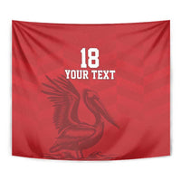 Custom Sint Maarten Football Red Version Tapestry Go Champion