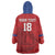 Custom Sint Maarten Football Red Version Wearable Blanket Hoodie Go Champion