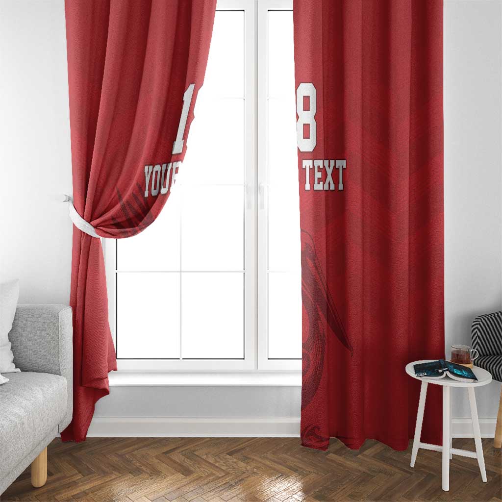 Custom Sint Maarten Football Red Version Window Curtain Go Champion