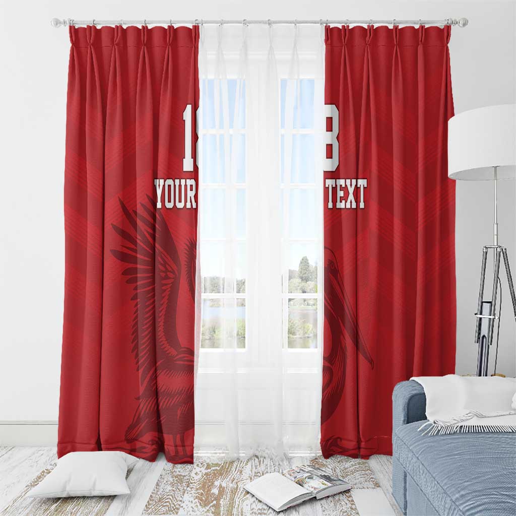Custom Sint Maarten Football Red Version Window Curtain Go Champion