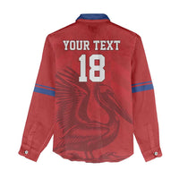 Custom Sint Maarten Football Red Version Women Casual Shirt Go Champion