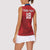 Custom Sint Maarten Football Red Version Women Sleeveless Polo Shirt Go Champion