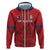 Custom Sint Maarten Football Red Version Zip Hoodie Go Champion