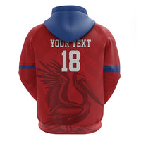 Custom Sint Maarten Football Red Version Zip Hoodie Go Champion