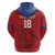 Custom Sint Maarten Football Red Version Zip Hoodie Go Champion