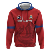 Custom Sint Maarten Football Red Version Zip Hoodie Go Champion
