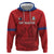Custom Sint Maarten Football Red Version Zip Hoodie Go Champion