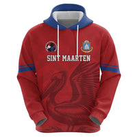 Custom Sint Maarten Football Red Version Zip Hoodie Go Champion