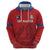 Custom Sint Maarten Football Red Version Zip Hoodie Go Champion