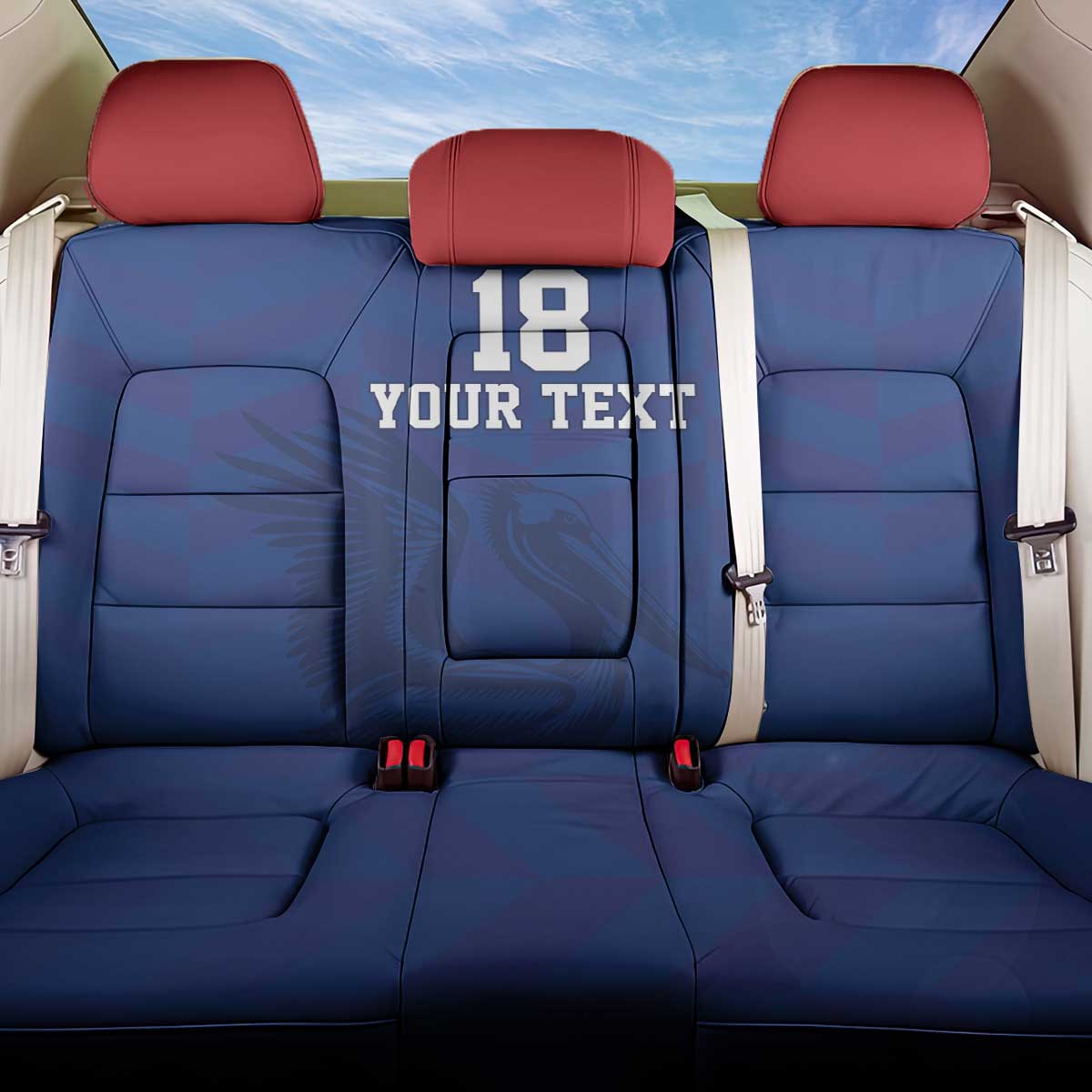 Custom Sint Maarten Football Blue Version Back Car Seat Cover Go Champion