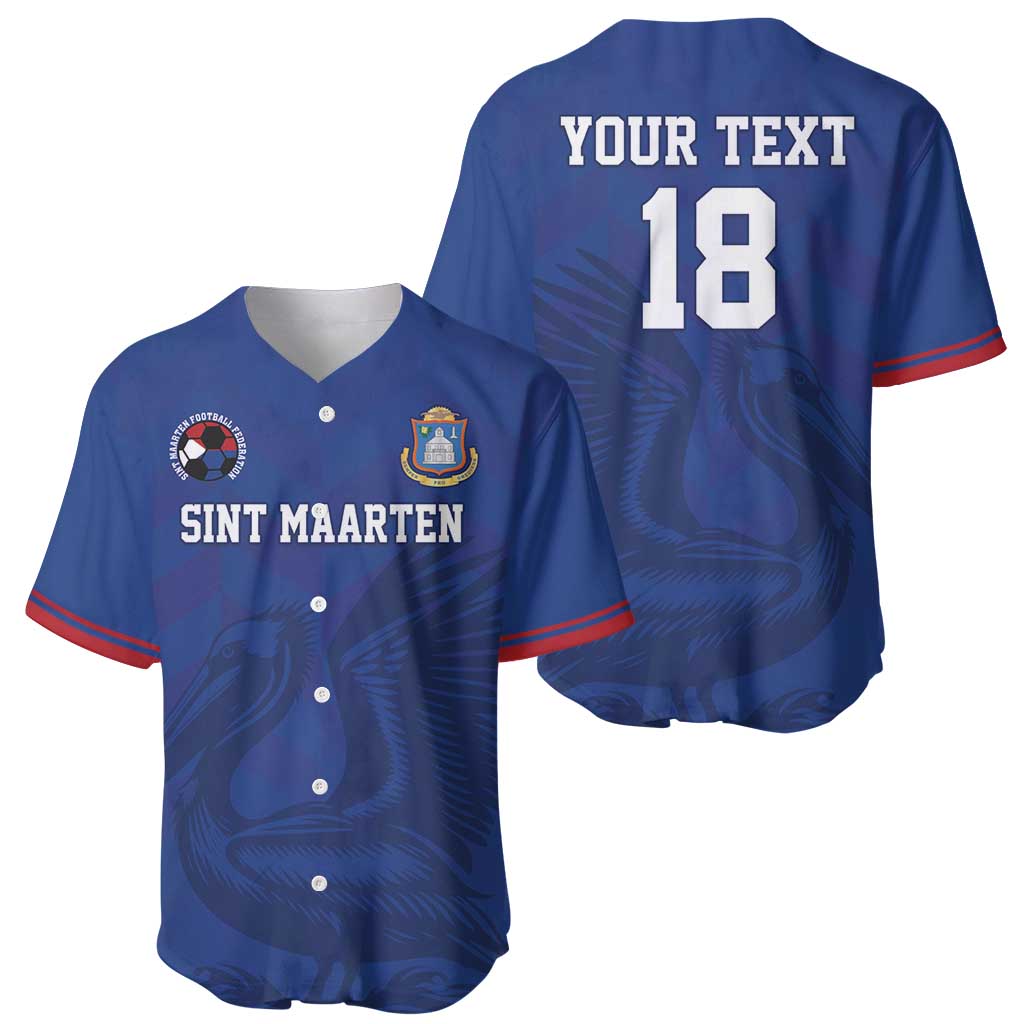 Custom Sint Maarten Football Blue Version Baseball Jersey Go Champion