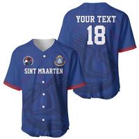 Custom Sint Maarten Football Blue Version Baseball Jersey Go Champion