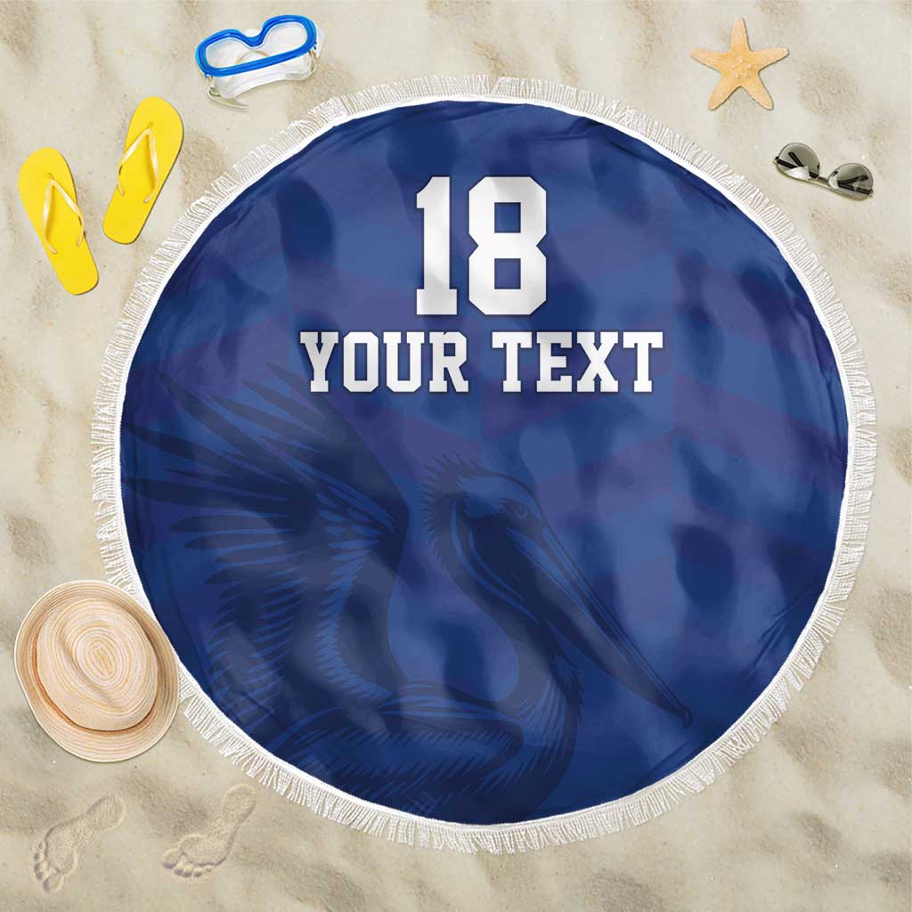 Custom Sint Maarten Football Blue Version Beach Blanket Go Champion