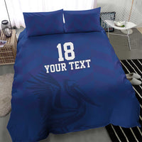Custom Sint Maarten Football Blue Version Bedding Set Go Champion