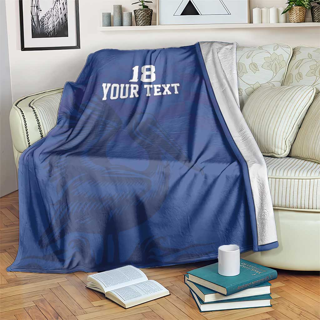 Custom Sint Maarten Football Blue Version Blanket Go Champion