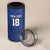 Custom Sint Maarten Football Blue Version 4 in 1 Can Cooler Tumbler Go Champion