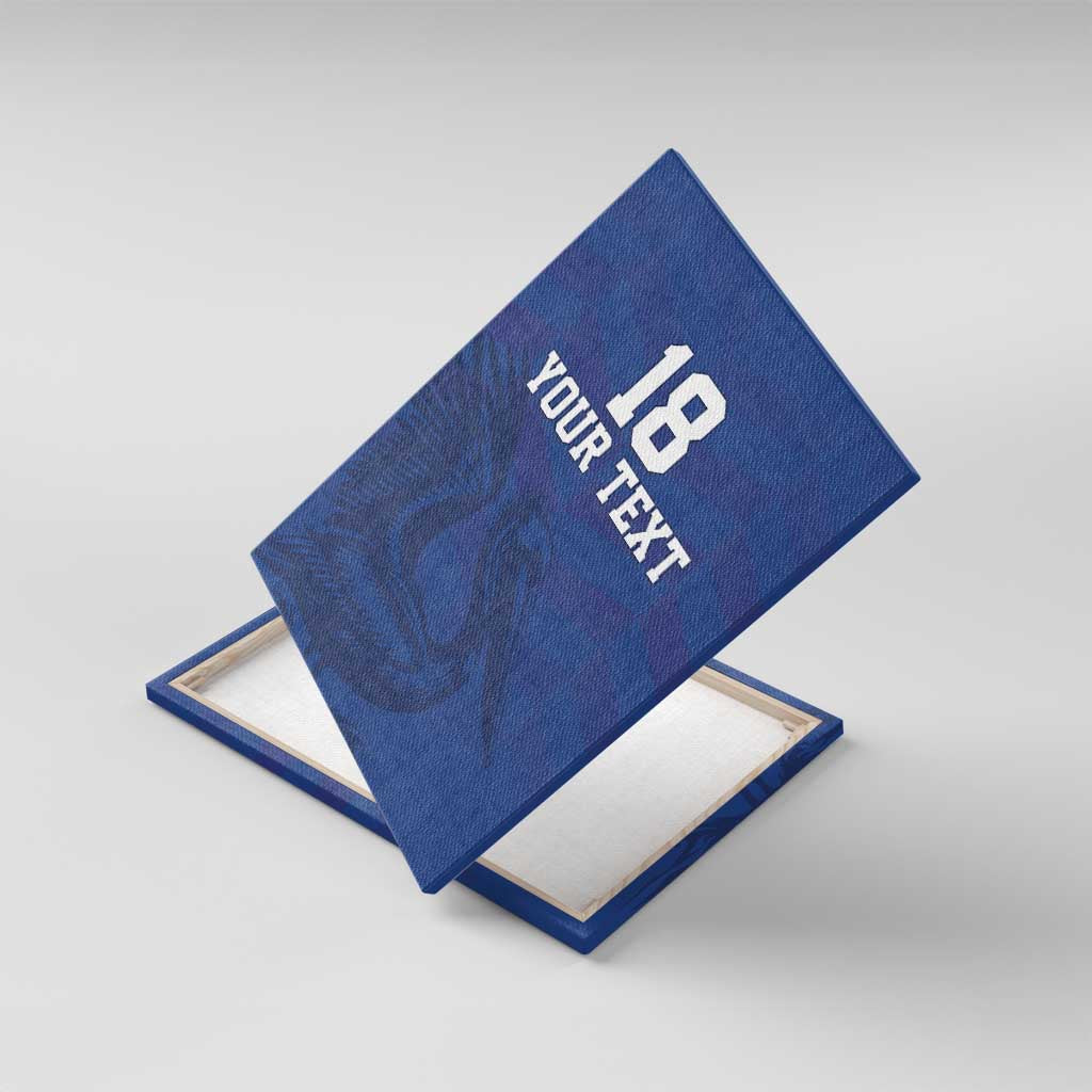 Custom Sint Maarten Football Blue Version Canvas Wall Art Go Champion