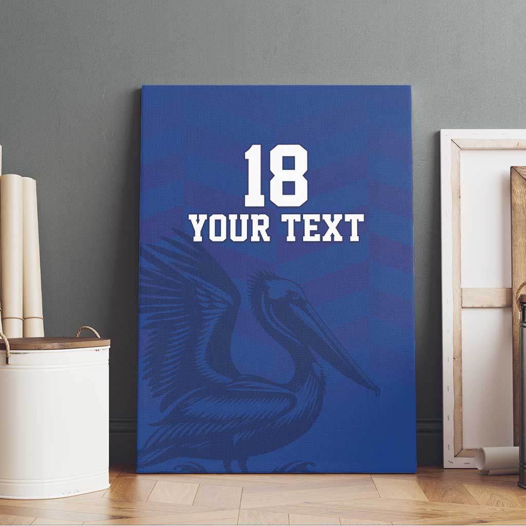 Custom Sint Maarten Football Blue Version Canvas Wall Art Go Champion