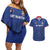 Custom Sint Maarten Football Blue Version Couples Matching Off Shoulder Short Dress and Hawaiian Shirt Go Champion