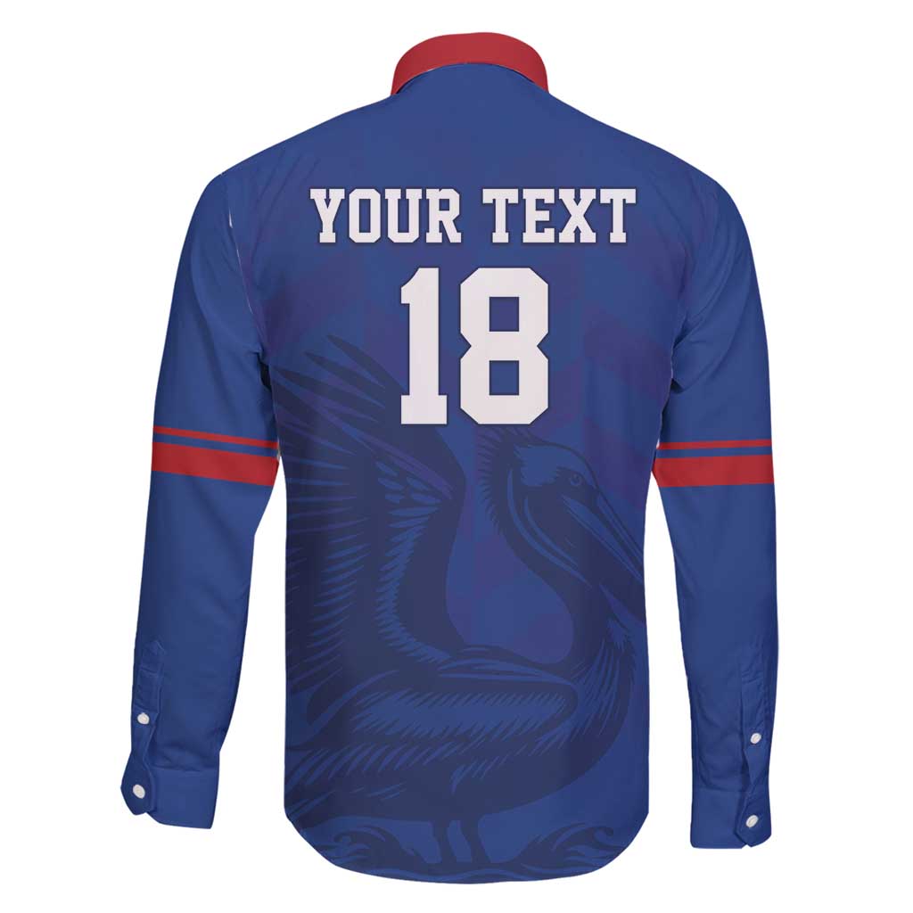 Custom Sint Maarten Football Blue Version Family Matching Long Sleeve Bodycon Dress and Hawaiian Shirt Go Champion