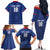 Custom Sint Maarten Football Blue Version Family Matching Off The Shoulder Long Sleeve Dress and Hawaiian Shirt Go Champion