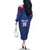 Custom Sint Maarten Football Blue Version Family Matching Off The Shoulder Long Sleeve Dress and Hawaiian Shirt Go Champion
