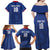Custom Sint Maarten Football Blue Version Family Matching Off Shoulder Maxi Dress and Hawaiian Shirt Go Champion
