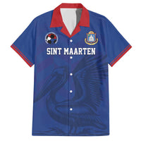 Custom Sint Maarten Football Blue Version Family Matching Off Shoulder Short Dress and Hawaiian Shirt Go Champion