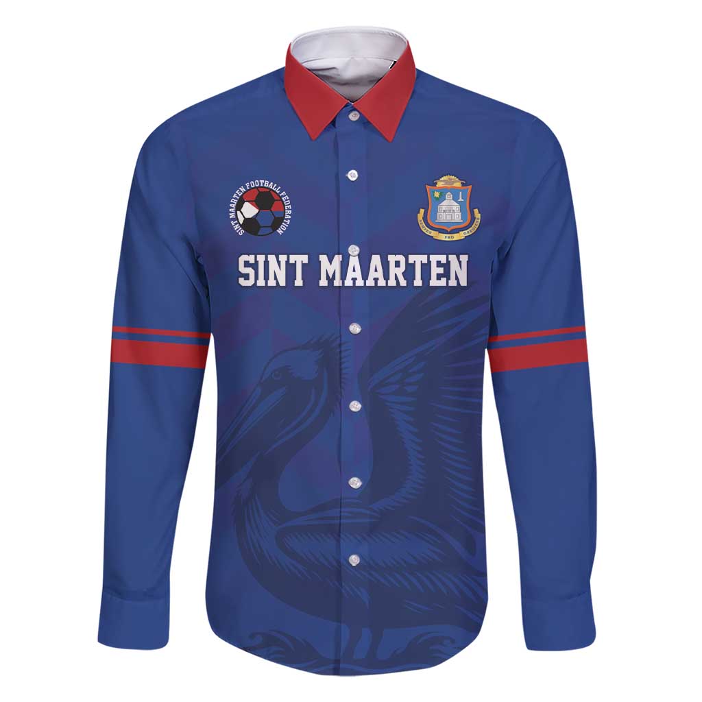 Custom Sint Maarten Football Blue Version Family Matching Short Sleeve Bodycon Dress and Hawaiian Shirt Go Champion