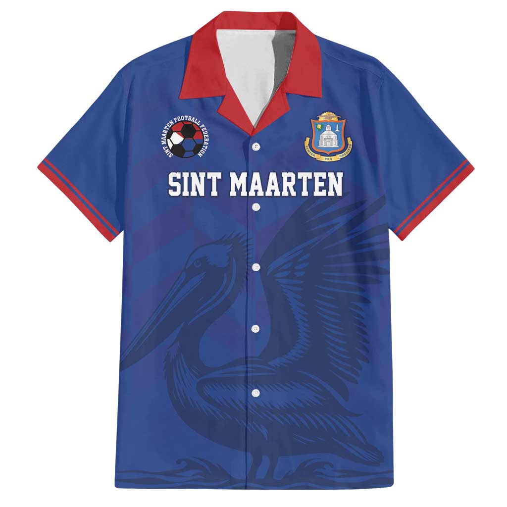 Custom Sint Maarten Football Blue Version Family Matching Summer Maxi Dress and Hawaiian Shirt Go Champion