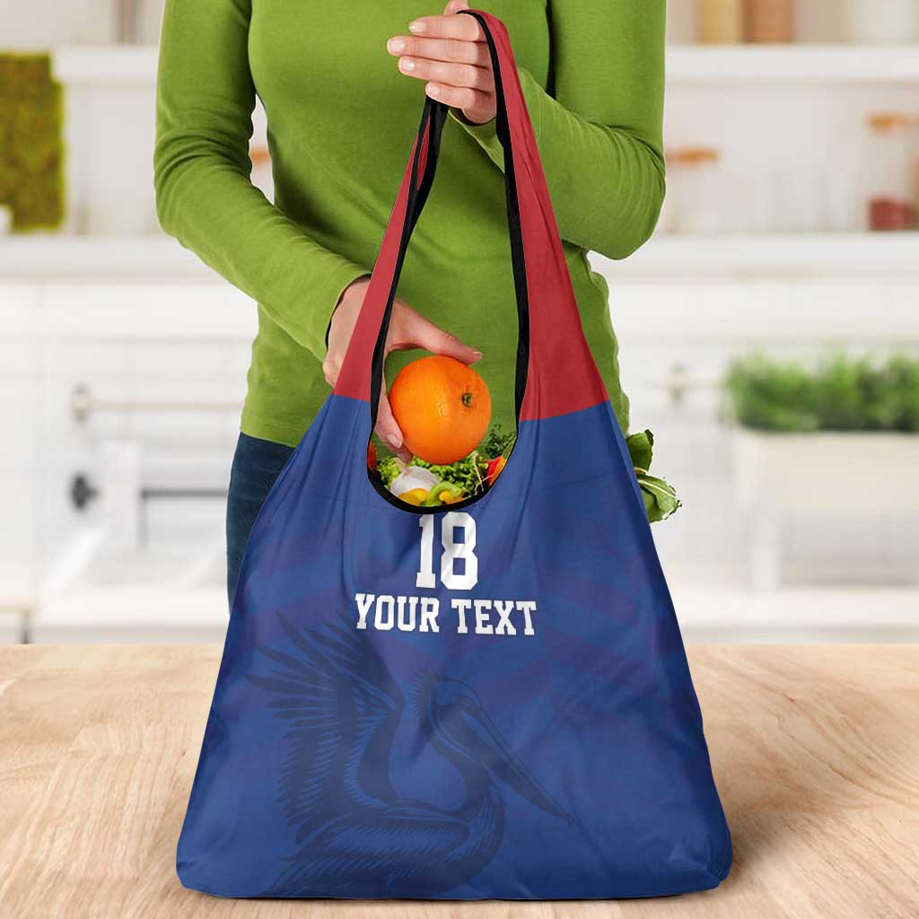 Custom Sint Maarten Football Blue Version Grocery Bag Go Champion