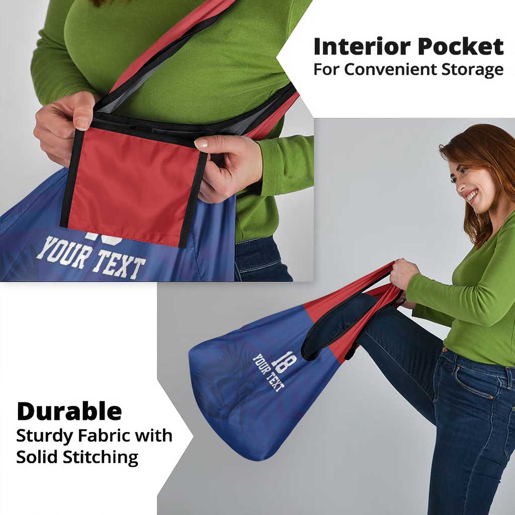 Custom Sint Maarten Football Blue Version Grocery Bag Go Champion