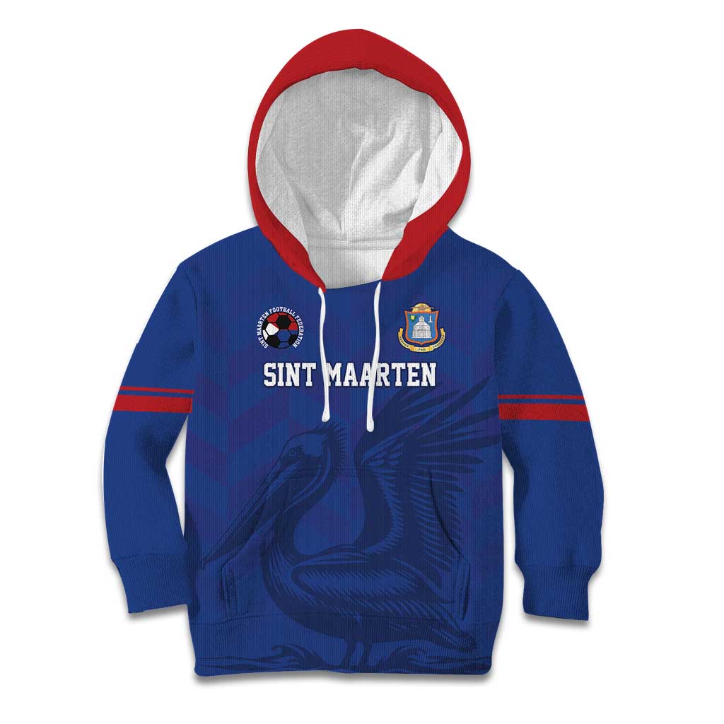 Custom Sint Maarten Football Blue Version Kid Hoodie Go Champion