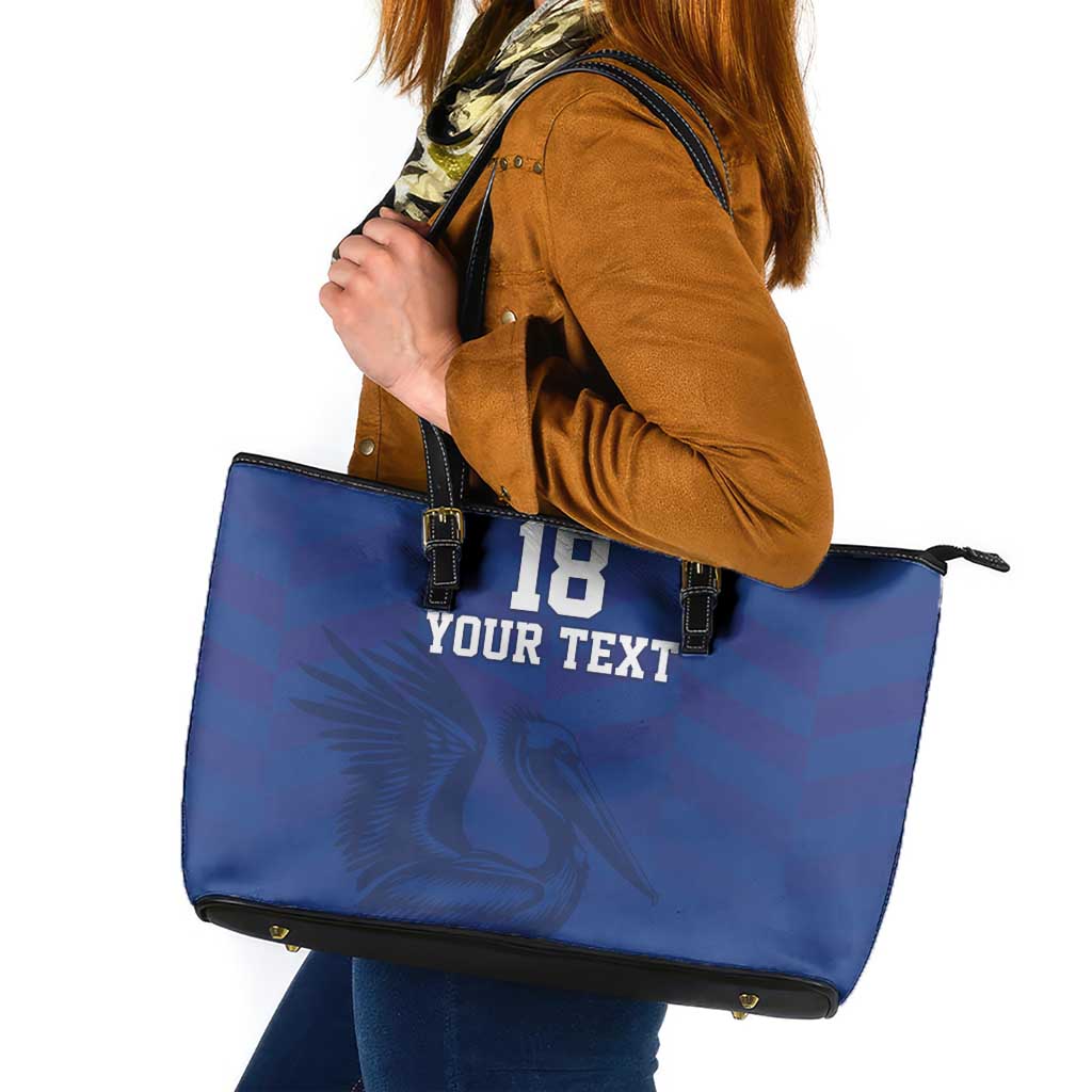 Custom Sint Maarten Football Blue Version Leather Tote Bag Go Champion