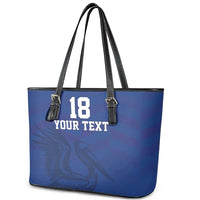 Custom Sint Maarten Football Blue Version Leather Tote Bag Go Champion