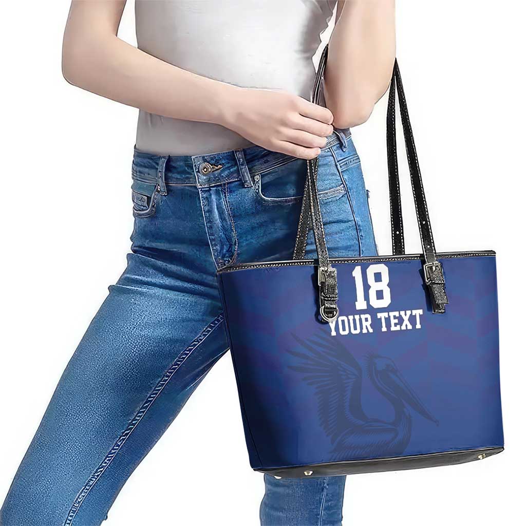 Custom Sint Maarten Football Blue Version Leather Tote Bag Go Champion