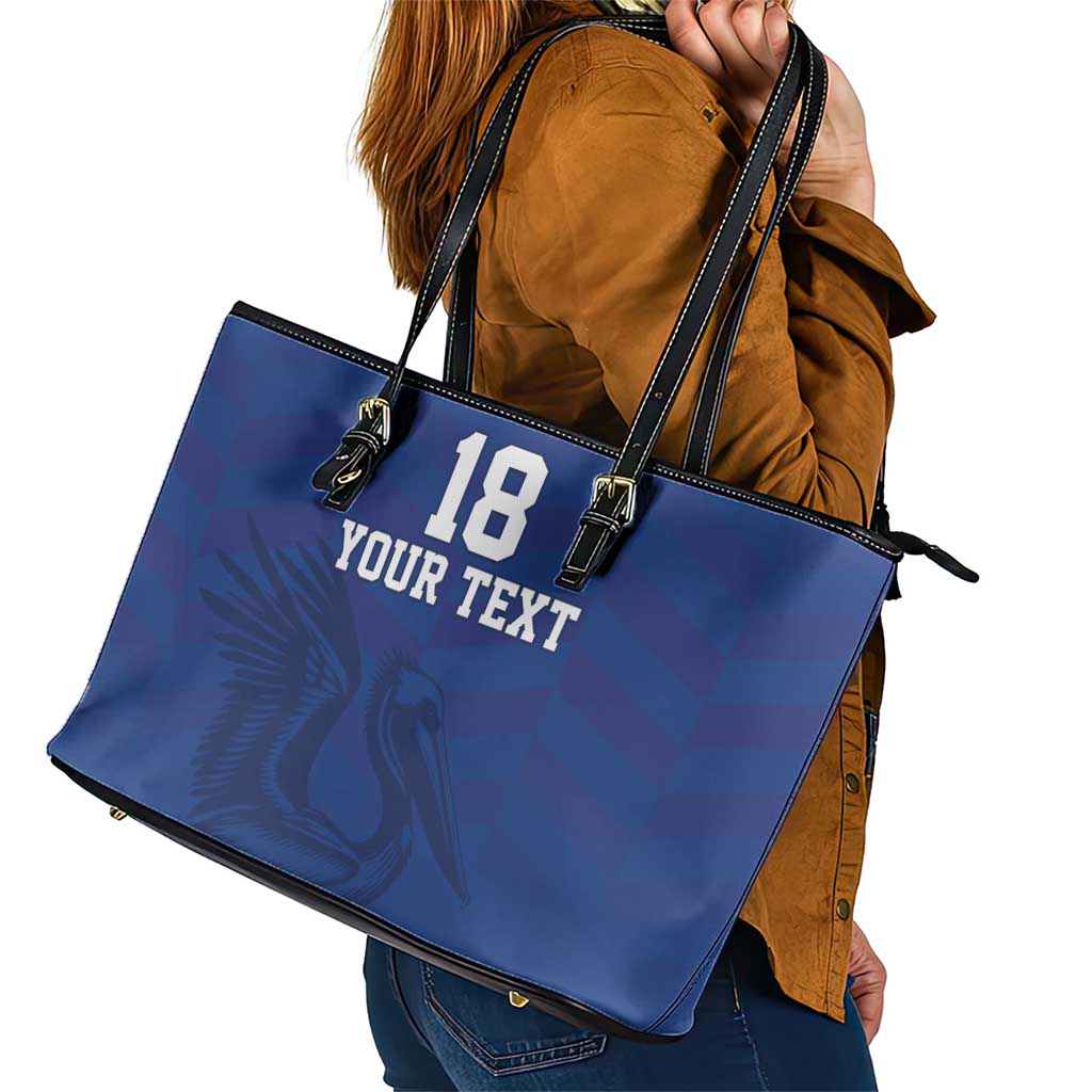 Custom Sint Maarten Football Blue Version Leather Tote Bag Go Champion