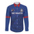 Custom Sint Maarten Football Blue Version Long Sleeve Button Shirt Go Champion