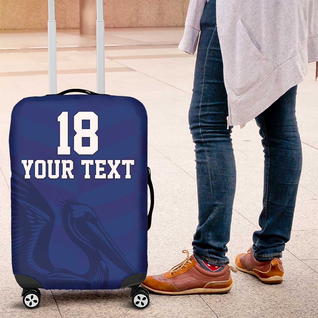 Custom Sint Maarten Football Blue Version Luggage Cover Go Champion