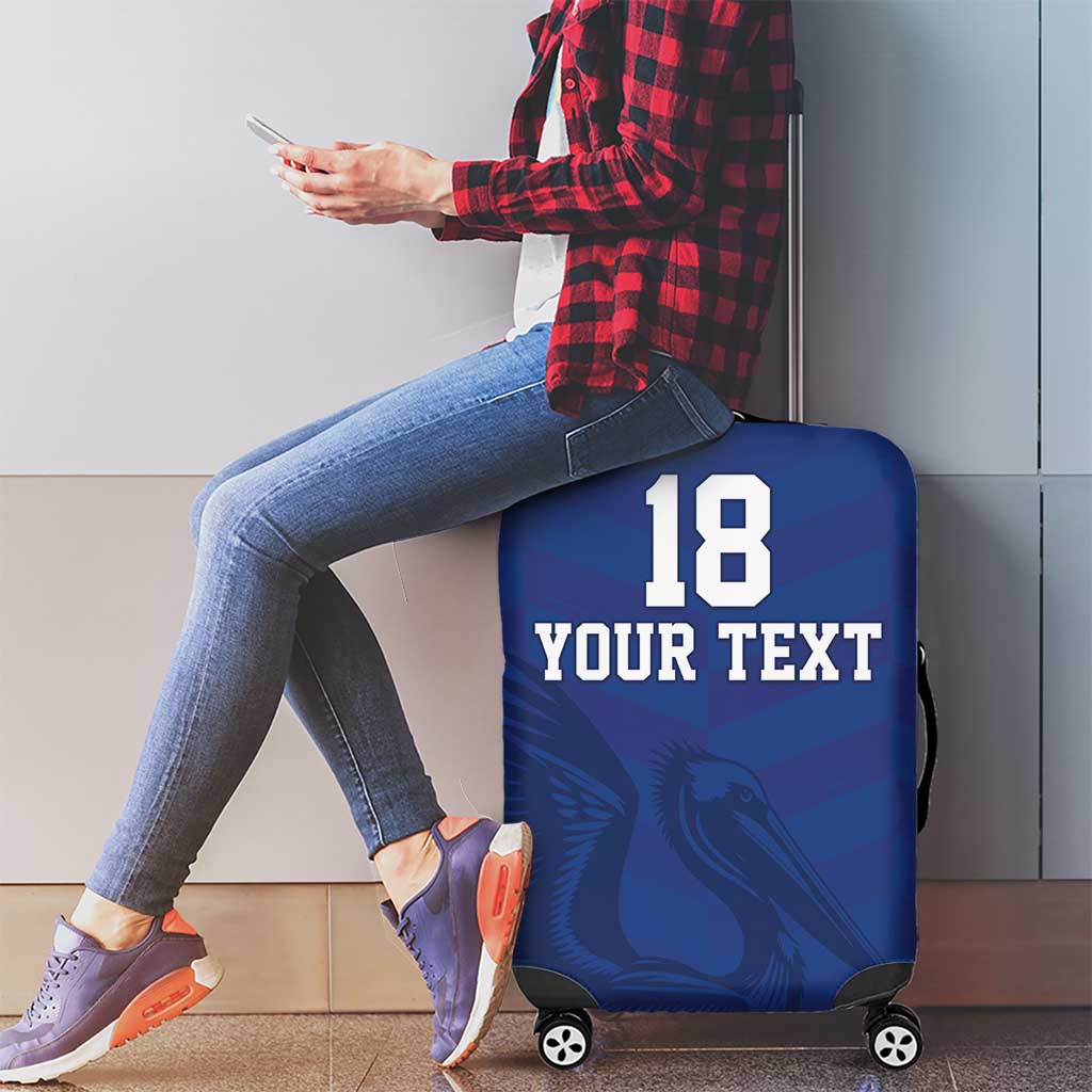 Custom Sint Maarten Football Blue Version Luggage Cover Go Champion