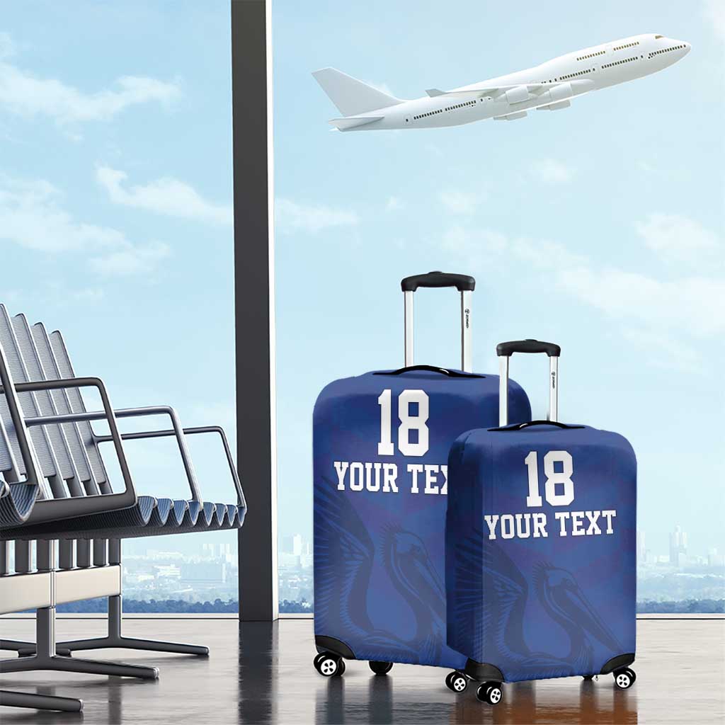 Custom Sint Maarten Football Blue Version Luggage Cover Go Champion