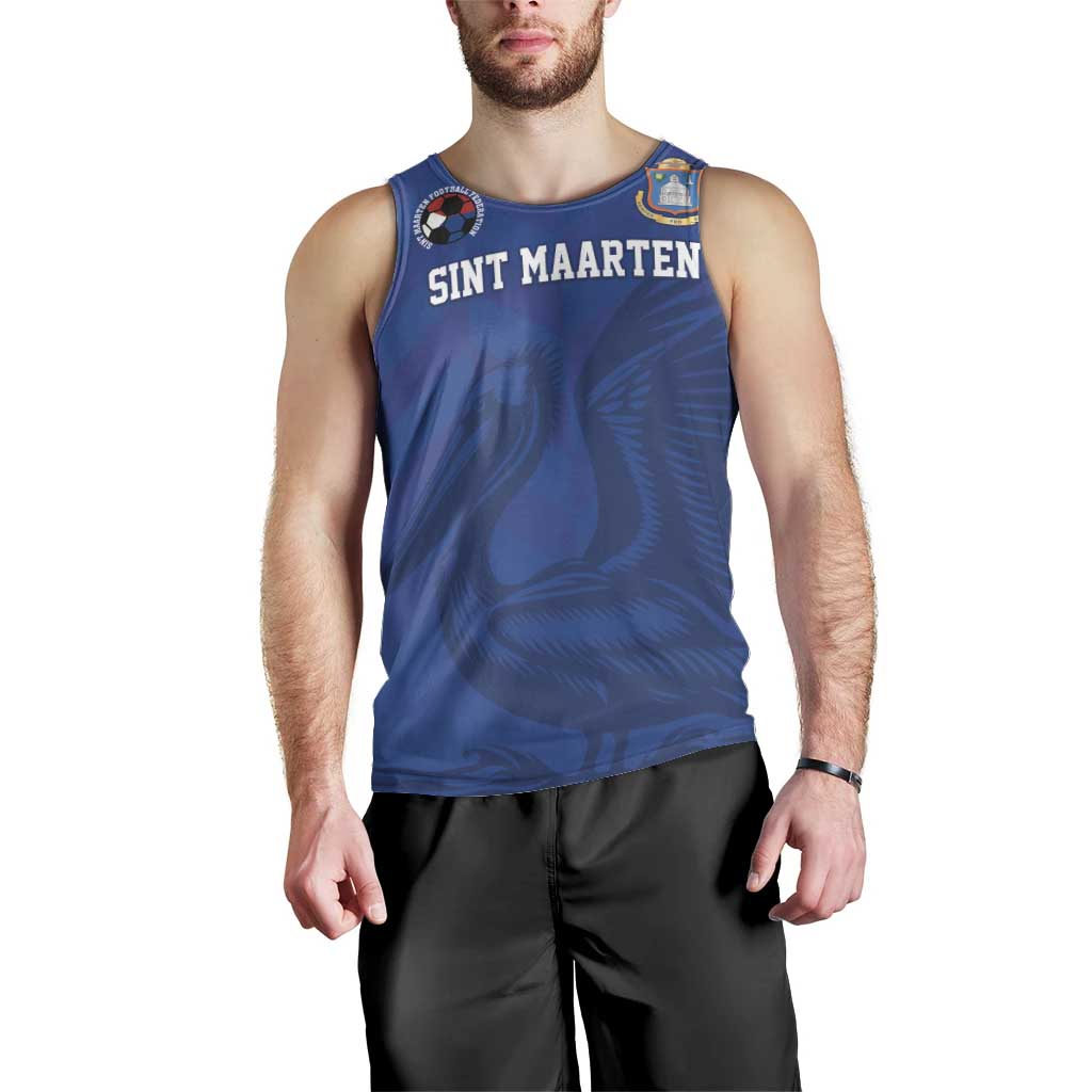 Custom Sint Maarten Football Blue Version Men Tank Top Go Champion