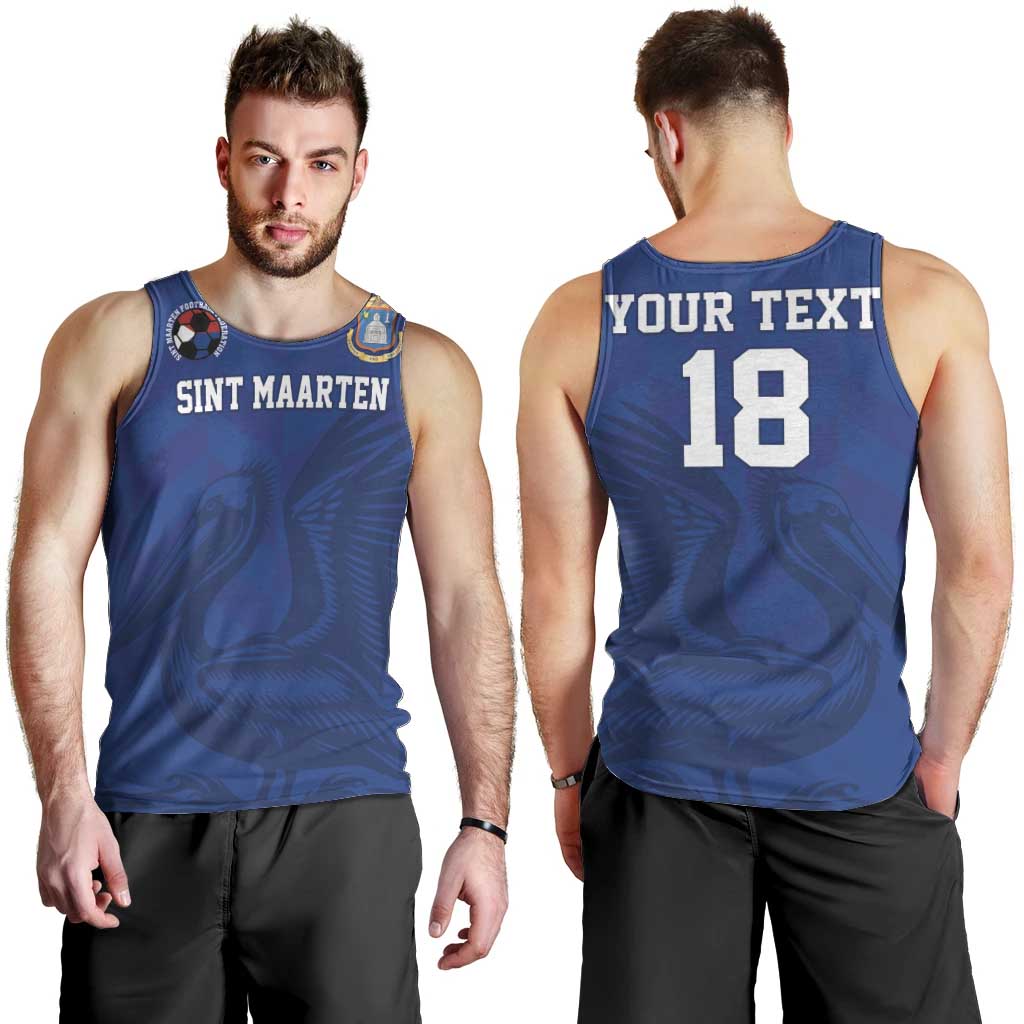 Custom Sint Maarten Football Blue Version Men Tank Top Go Champion