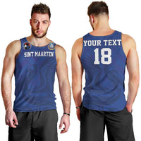 Custom Sint Maarten Football Blue Version Men Tank Top Go Champion